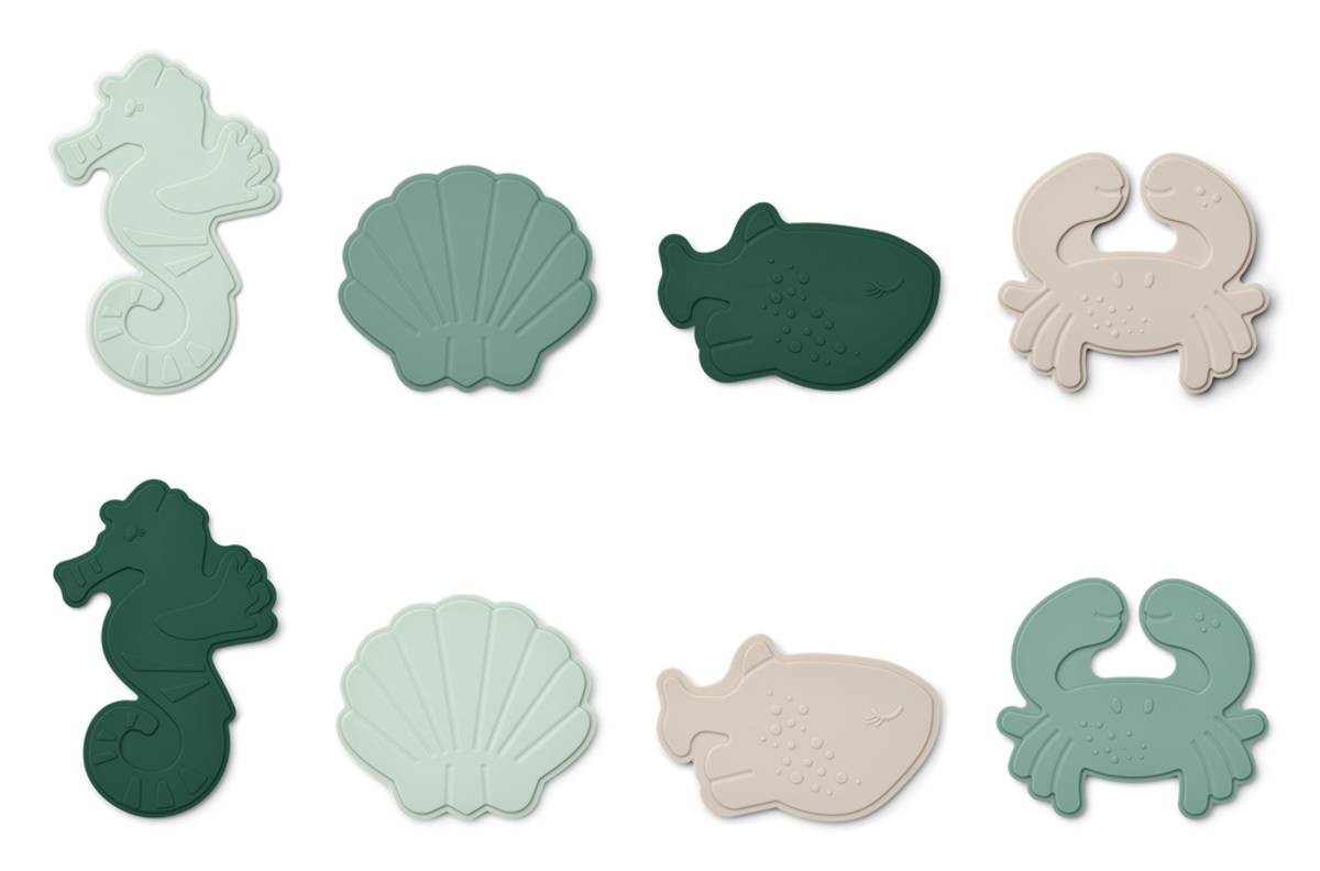 Liewood - Paola mini bath math 8-pack Sea creature/Peppermint